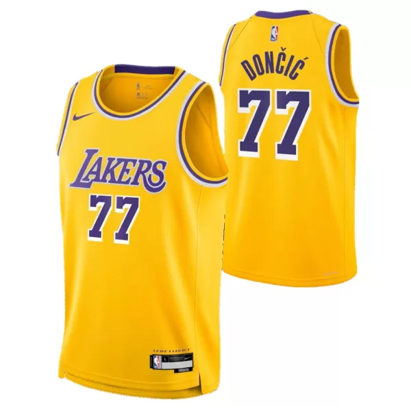 Men's Los Angeles Lakers Luka Dončić Nike Gold Swingman Jersey - Icon Edition - minejerseys