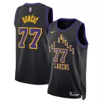 Men's Los Angeles Lakers Luka Dončić Black Swingman Jersey 2025/26 - City Edition - minejerseys