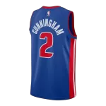 Men's Detroit Pistons Cade Cunningham Blue Swingman Jersey - Icon Edition - minejerseys