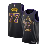 Men's Los Angeles Lakers Dončić Black Swingman Jersey 2025/26 - City Edition - minejerseys