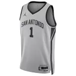 Men's San Antonio Spurs Victor Wembanyama Silver Swingman Jersey - Statement Edition - minejerseys