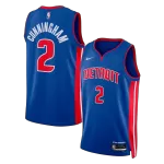 Men's Detroit Pistons Cade Cunningham Blue Swingman Jersey - Icon Edition - minejerseys