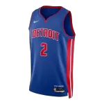 Men's Detroit Pistons Cade Cunningham Blue Swingman Jersey - Icon Edition - minejerseys