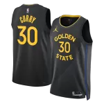 Men's Golden State Warriors Curry Black Swingman Jersey - Statement Edition - minejerseys