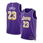 Men's Los Angeles Lakers James Purple Swingman Jersey - Statement Edition - minejerseys