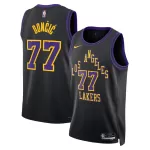 Men's Los Angeles Lakers Luka Dončić Black Swingman Jersey 2025/26 - City Edition - minejerseys