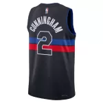Men's Detroit Pistons Cade Cunningham Black Swingman Jersey - Statement Edition - minejerseys