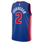 Men's Detroit Pistons Cade Cunningham Blue Swingman Jersey - Icon Edition - minejerseys