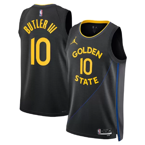 Men's Golden State Warriors Jimmy Butler Black Swingman Jersey - Statement Edition - minejerseys