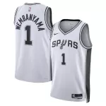 Men's San Antonio Spurs Victor Wembanyama White Swingman Jersey - Association Edition - minejerseys