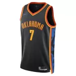 Men's Oklahoma City Thunder Holmgren #7 Black Swingman Jersey - City Edition - minejerseys
