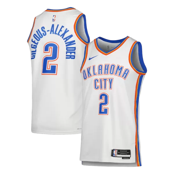 Men's Oklahoma City Thunder Gilgeous-Alexander #2 White Swingman Jersey - Association Edition - minejerseys
