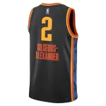 Men's Oklahoma City Thunder Gilgeous-Alexander #2 Black Swingman Jersey - City Edition - minejerseys
