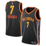 Men's Oklahoma City Thunder Holmgren #7 Black Swingman Jersey - City Edition - minejerseys