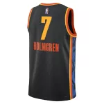 Men's Oklahoma City Thunder Holmgren #7 Black Swingman Jersey - City Edition - minejerseys