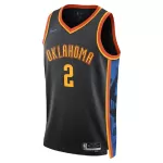 Men's Oklahoma City Thunder Gilgeous-Alexander #2 Black Swingman Jersey - City Edition - minejerseys
