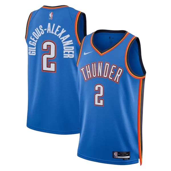 Men's Oklahoma City Thunder Gilgeous-Alexander #2 Blue Swingman Jersey - Icon Edition - minejerseys