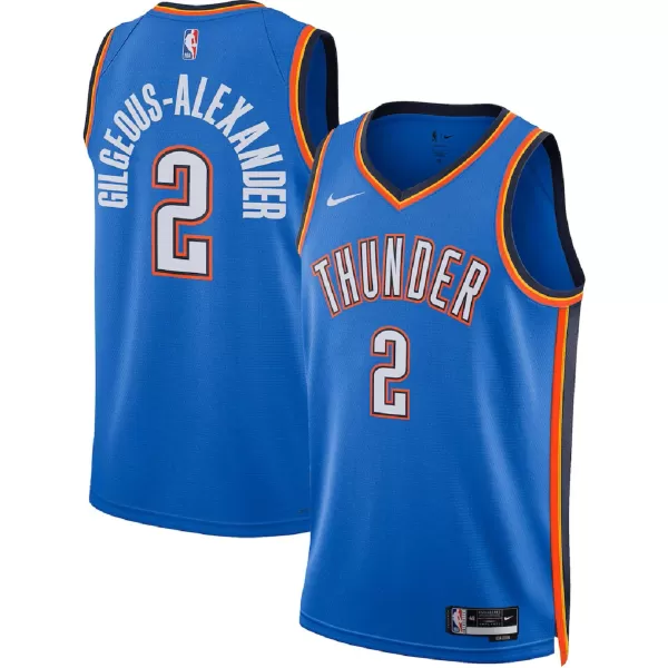 Men's Oklahoma City Thunder Gilgeous-Alexander #2 Blue Swingman Jersey - Icon Edition - minejerseys