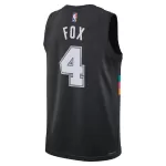 Men's San Antonio Spurs De'Aaron Fox #4 Black Swingman Jersey 2025/26 - City Edition - minejerseys