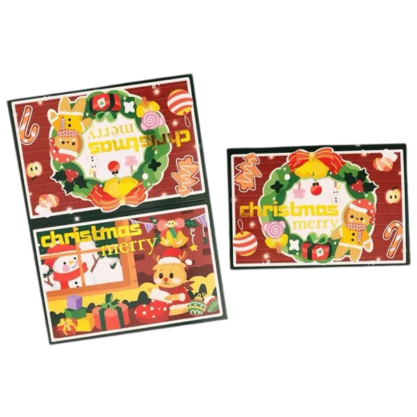 Custom Christmas Card – Christmas Wreath – Personalized Message - minejerseys