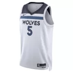 Men's Minnesota Timberwolves Anthony Edwards #5 White Swingman Jersey - Association Edition - minejerseys