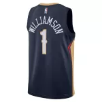 Men's New Orleans Pelicans Zion Williamson #1 Navy Swingman Jersey - Icon Edition - minejerseys