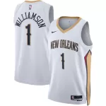 Men's New Orleans Pelicans Zion Williamson #1 White Swingman Jersey - Association Edition - minejerseys