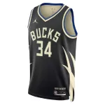 Men's Milwaukee Bucks Giannis Antetokounmpo #34 Black Swingman Jersey - Statement Edition - minejerseys