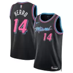 Men's Miami Heat Tyler Herro #14 Black Swingman Jersey 2025/26 - City Edition - minejerseys