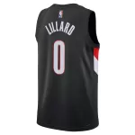 Men's Portland Trail Blazers Damian Lillard #0 Black Swingman Jersey - Icon Edition - minejerseys