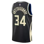 Men's Milwaukee Bucks Giannis Antetokounmpo #34 Black Swingman Jersey - Statement Edition - minejerseys