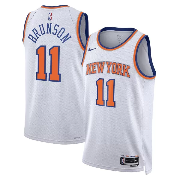 Men's New York Knicks Jalen Brunson #11 White Swingman Jersey - Association Edition - minejerseys