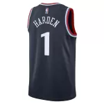 Men's Los Angeles Clippers James Harden #1 Navy Swingman Jersey - Icon Edition - minejerseys