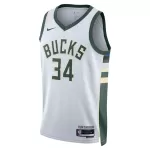 Men's Milwaukee Bucks Giannis Antetokounmpo #34 White Swingman Jersey - Association Edition - minejerseys