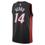 Men's Miami Heat Tyler Herro #14 Black Swingman Jersey - Icon Edition - minejerseys