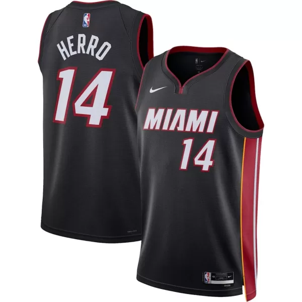 Men's Miami Heat Tyler Herro #14 Black Swingman Jersey - Icon Edition - minejerseys