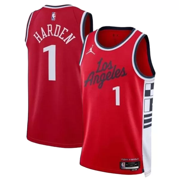 Men's Los Angeles Clippers James Harden #1 Red Swingman Jersey - Statement Edition - minejerseys