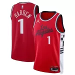 Men's Los Angeles Clippers James Harden #1 Red Swingman Jersey - Statement Edition - minejerseys