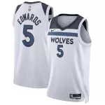 Men's Minnesota Timberwolves Anthony Edwards #5 White Swingman Jersey - Association Edition - minejerseys