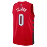 Men's Portland Trail Blazers Damian Lillard #0 Red Swingman Jersey - Statement Edition - minejerseys