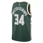 Men's Milwaukee Bucks Giannis Antetokounmpo #34 Hunter Green Swingman Jersey - Icon Edition - minejerseys