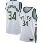Men's Milwaukee Bucks Giannis Antetokounmpo #34 White Swingman Jersey - Association Edition - minejerseys