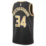 Men's Milwaukee Bucks Giannis Antetokounmpo #34 Cream Swingman Jersey 2025/26 - City Edition - minejerseys