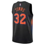 Men's New York Knicks Karl-Anthony Towns #32 Black Swingman Jersey - Statement Edition - minejerseys
