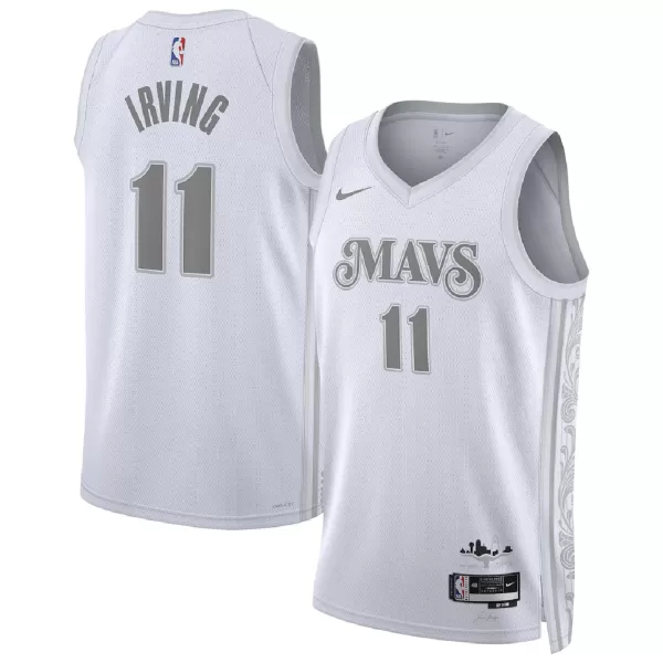 Men's Dallas Mavericks Kyrie Irving #11 White Swingman Jersey - City Edition - minejerseys