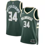 Men's Milwaukee Bucks Giannis Antetokounmpo #34 Hunter Green Swingman Jersey - Icon Edition - minejerseys