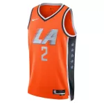 Men's Los Angeles Clippers Kawhi Leonard #2 Orange Swingman Jersey 2025/26 - City Edition - minejerseys