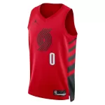 Men's Portland Trail Blazers Damian Lillard #0 Red Swingman Jersey - Statement Edition - minejerseys