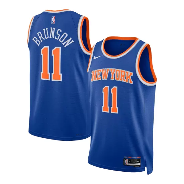 Men's New York Knicks Jalen Brunson #11 Blue Swingman Jersey - Icon Edition - minejerseys