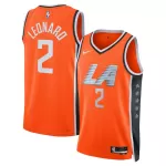 Men's Los Angeles Clippers Kawhi Leonard #2 Orange Swingman Jersey 2025/26 - City Edition - minejerseys